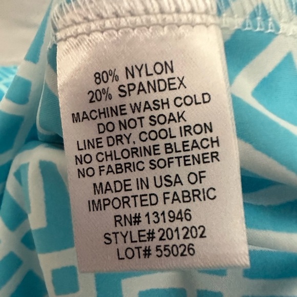 Jude Connally Trixie Jude Cloth Knit Trellis Trio Aqua Print Wide Let Pants XXL - Picture 6 of 6